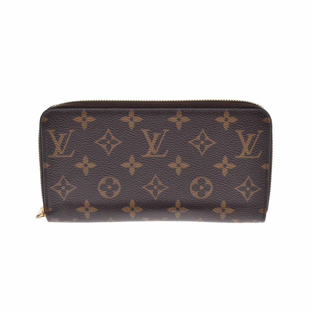 LOUIS VUITTON Monogram Zippy Wallet Brown Canvas Long
